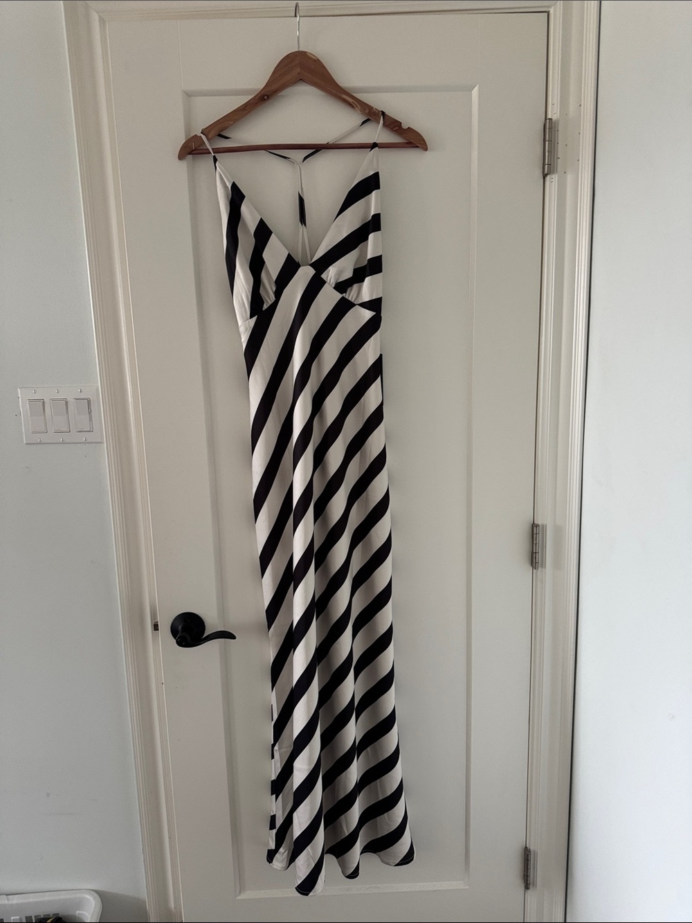 Dynamite Black and White Striped Maxi Dress
